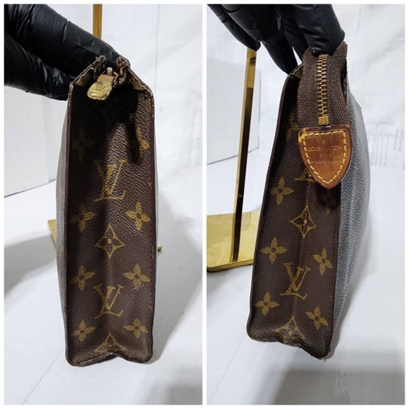 Authentic Louis Vuitton Vintage Monogram Pochette Brown - Picture 8 of 11